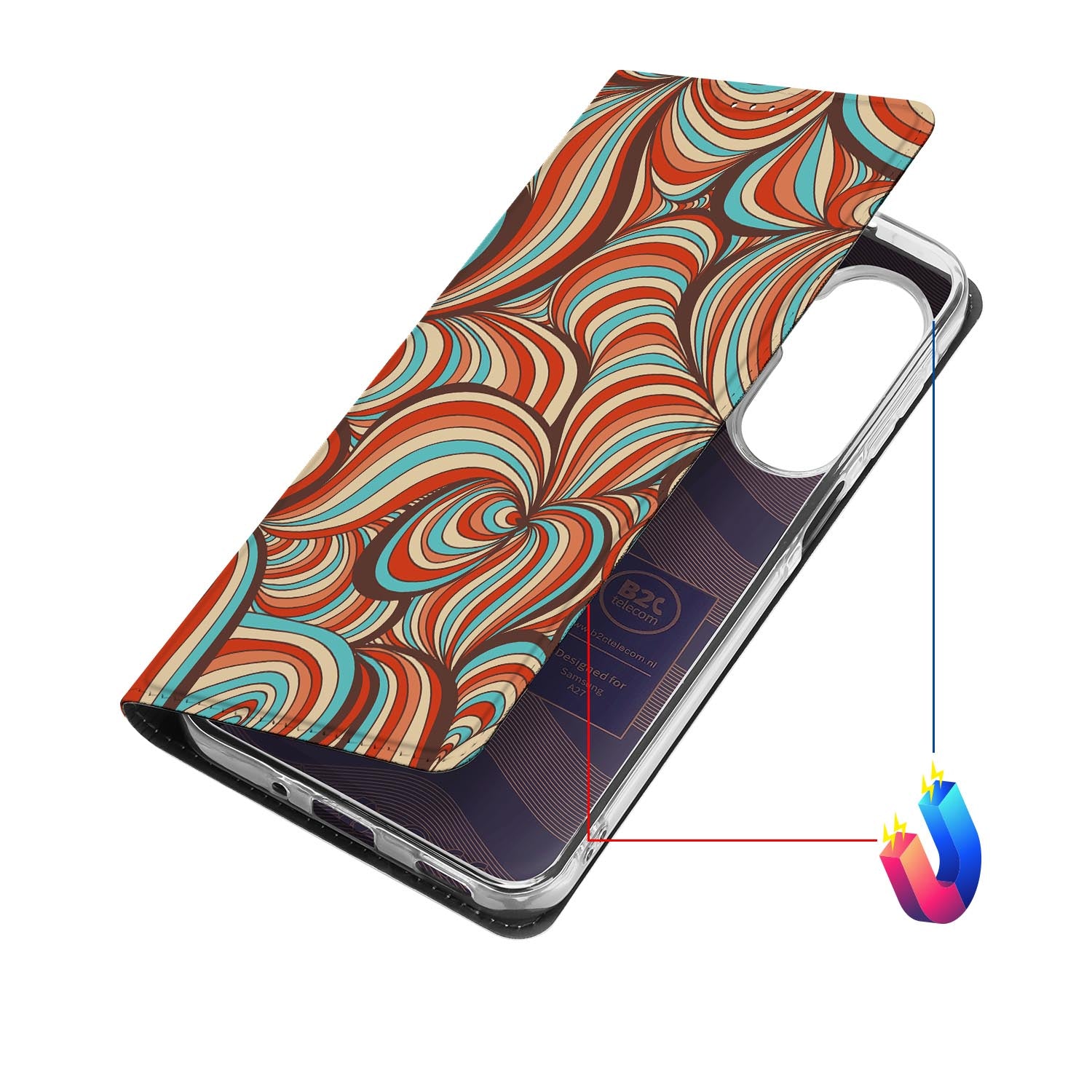 Samsung Galaxy A27 bookcase Retro met kunstleren klep