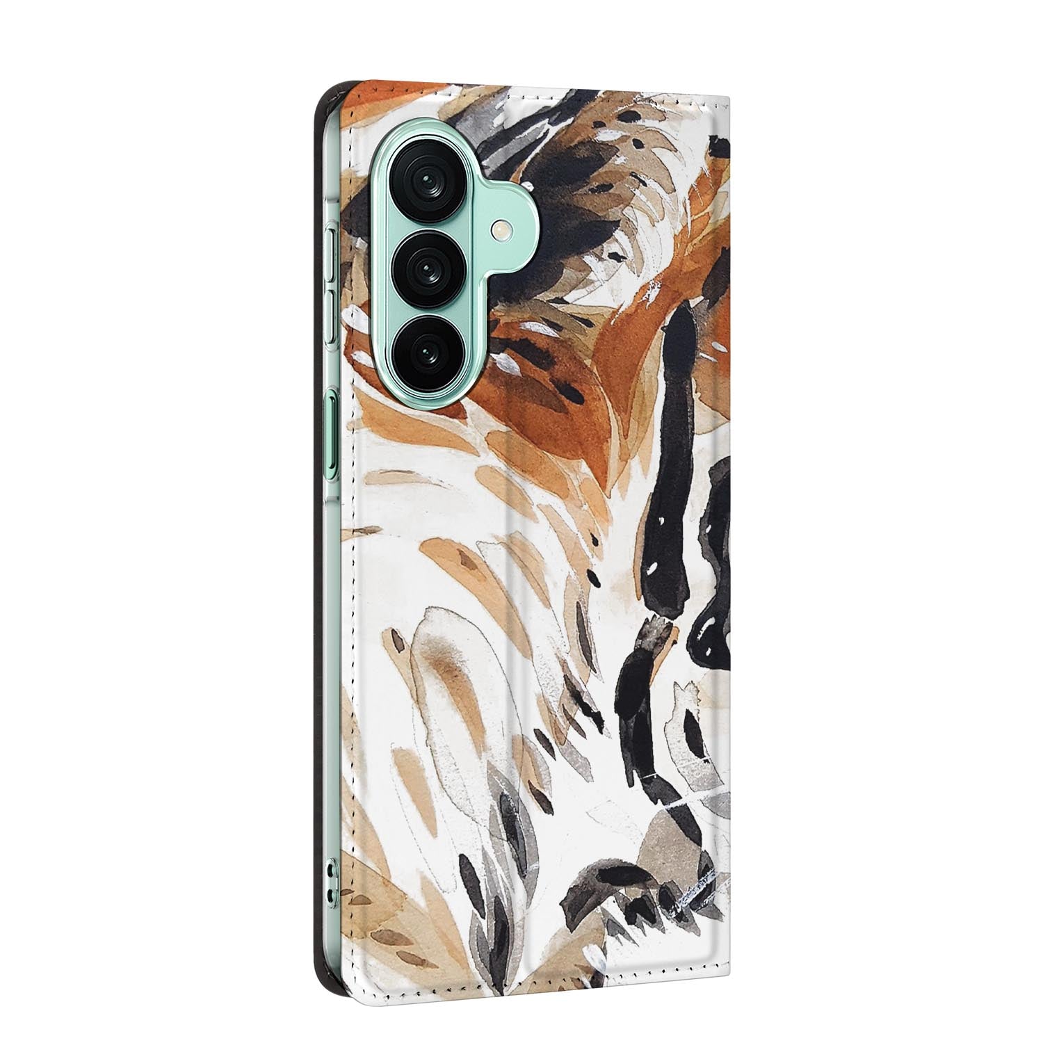 Samsung Galaxy A27 standcase Tiger, bescherming voor- en achterkant