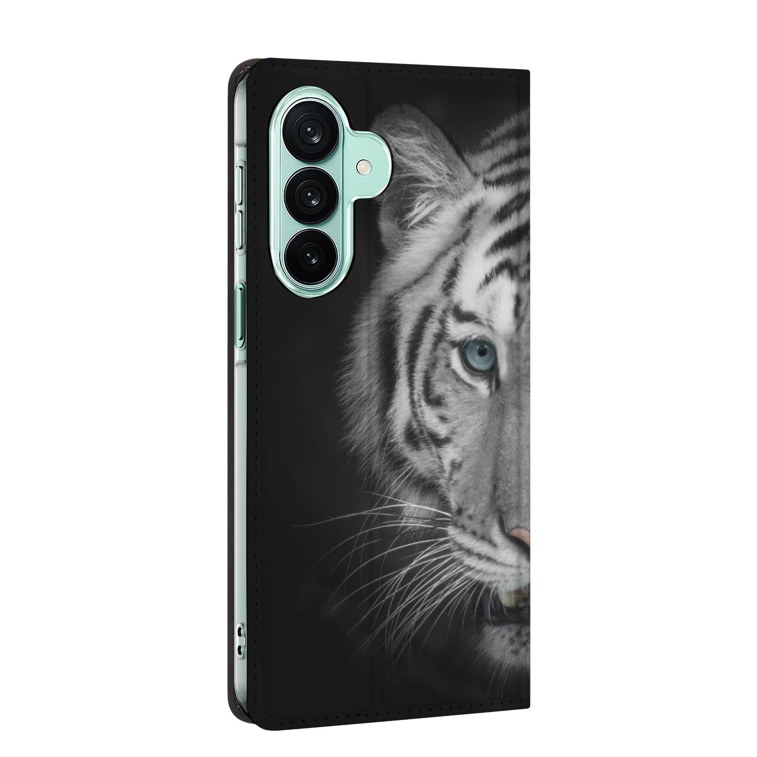 Samsung Galaxy A27 standcase Tijger, bescherming voor- en achterkant