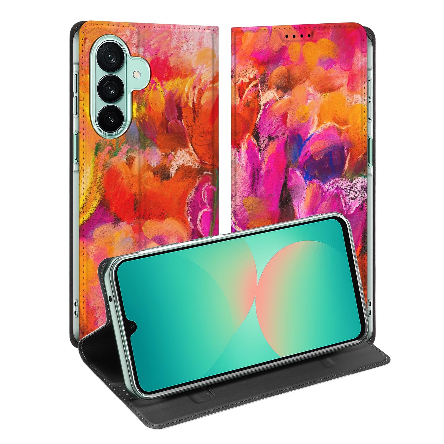 Samsung Galaxy A27 standcase met Tulips-print