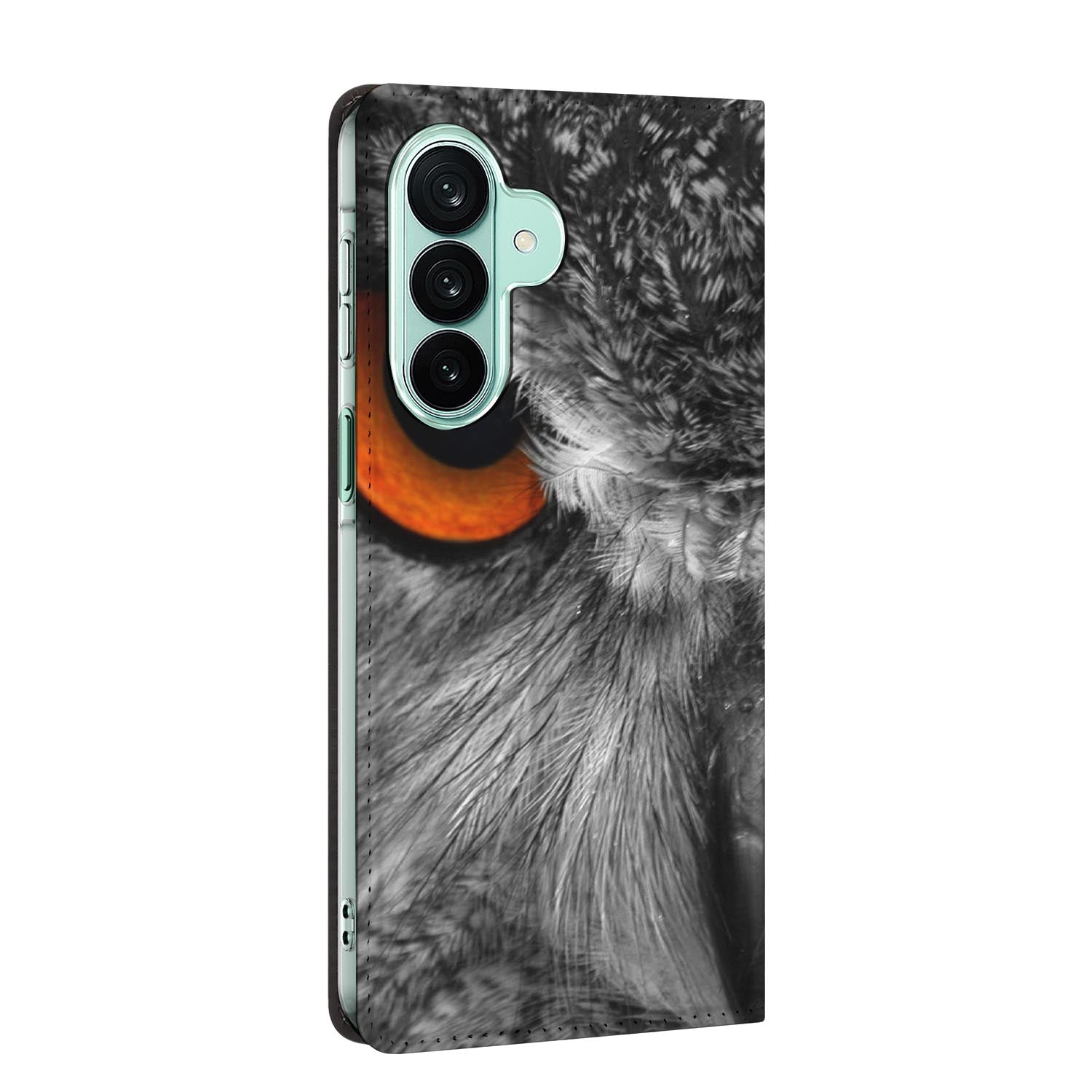 Samsung Galaxy A27 standcase Uil, bescherming voor- en achterkant