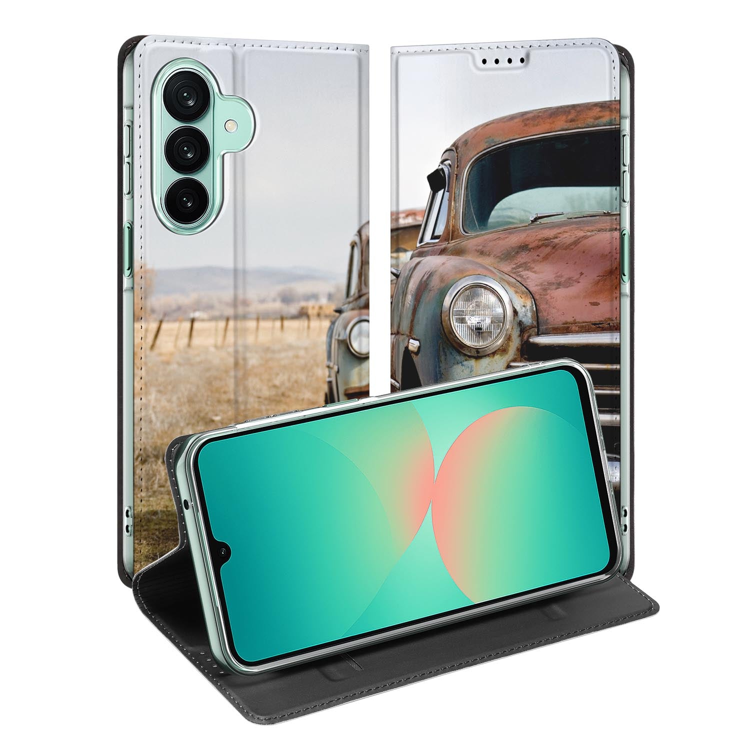 Samsung Galaxy A27 standcase met Vintage Auto-print