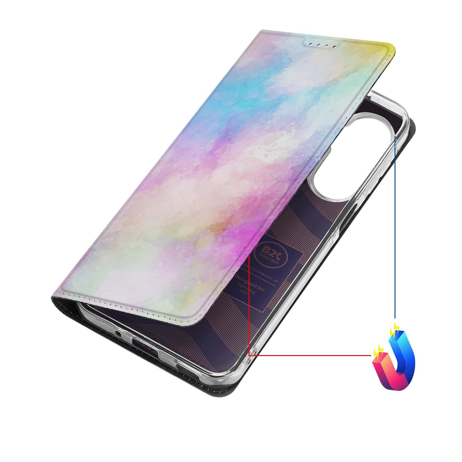 Samsung Galaxy A27 bookcase Watercolor Light met kunstleren klep