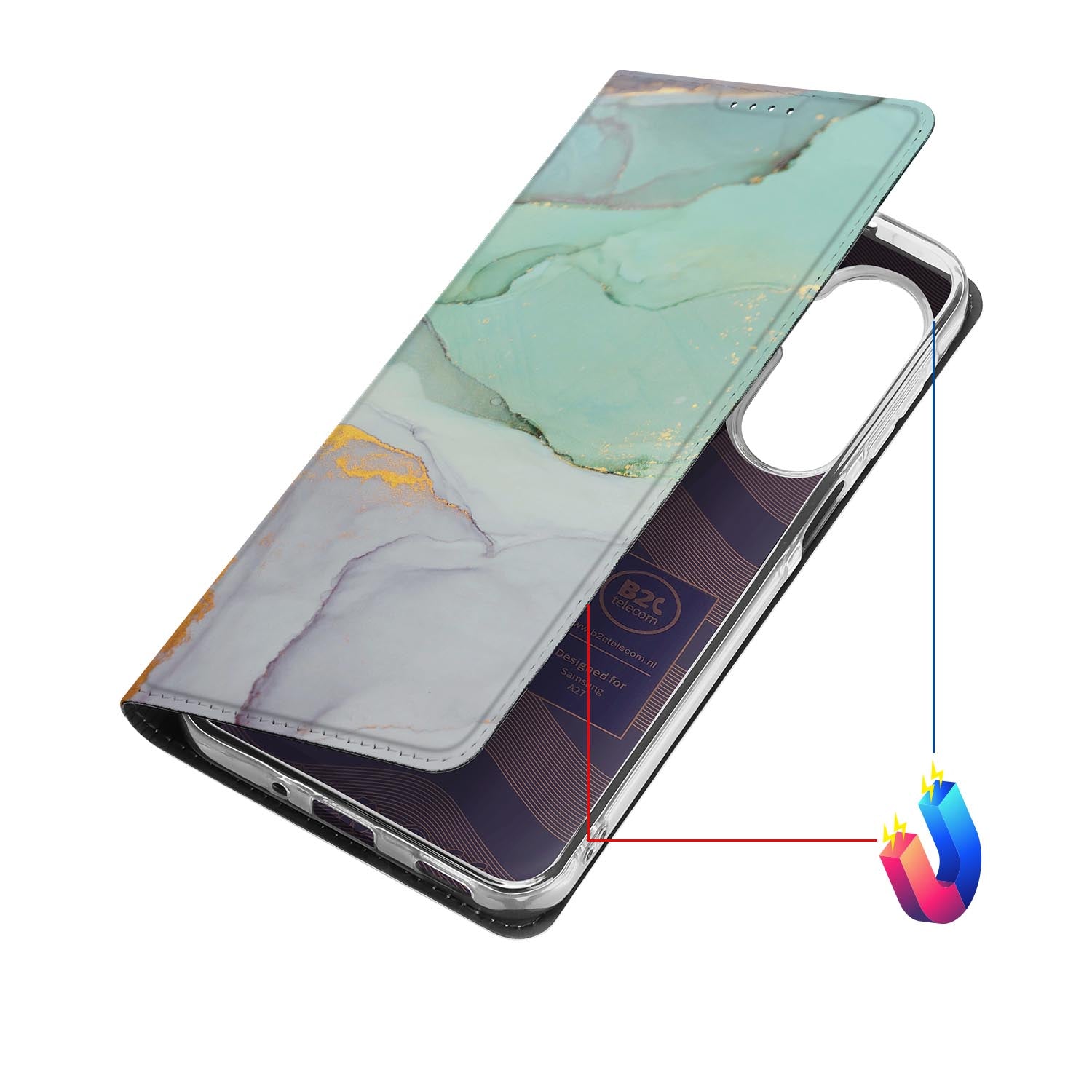 Samsung Galaxy A27 bookcase Watercolor Mix met kunstleren klep