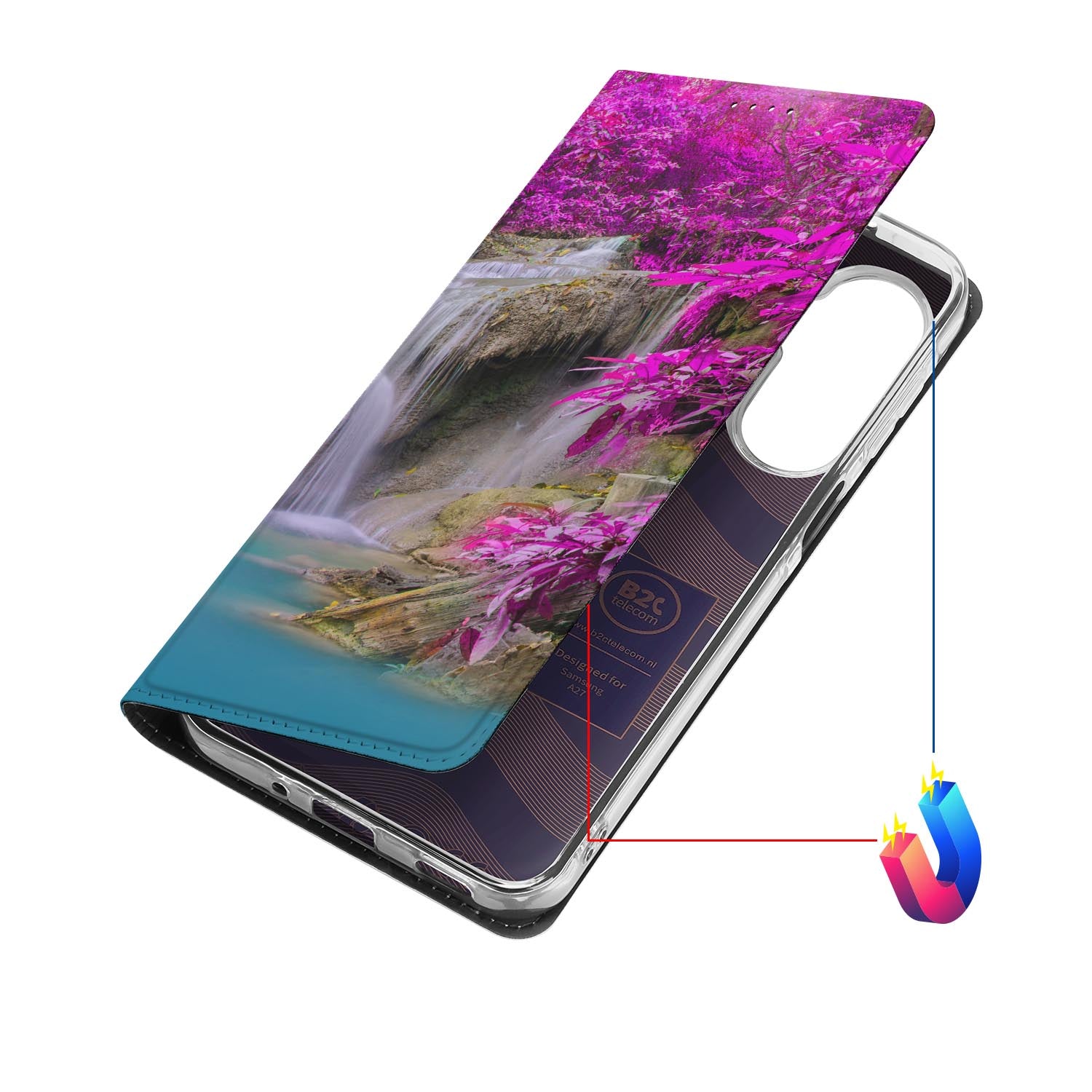 Samsung Galaxy A27 bookcase Waterval met kunstleren klep