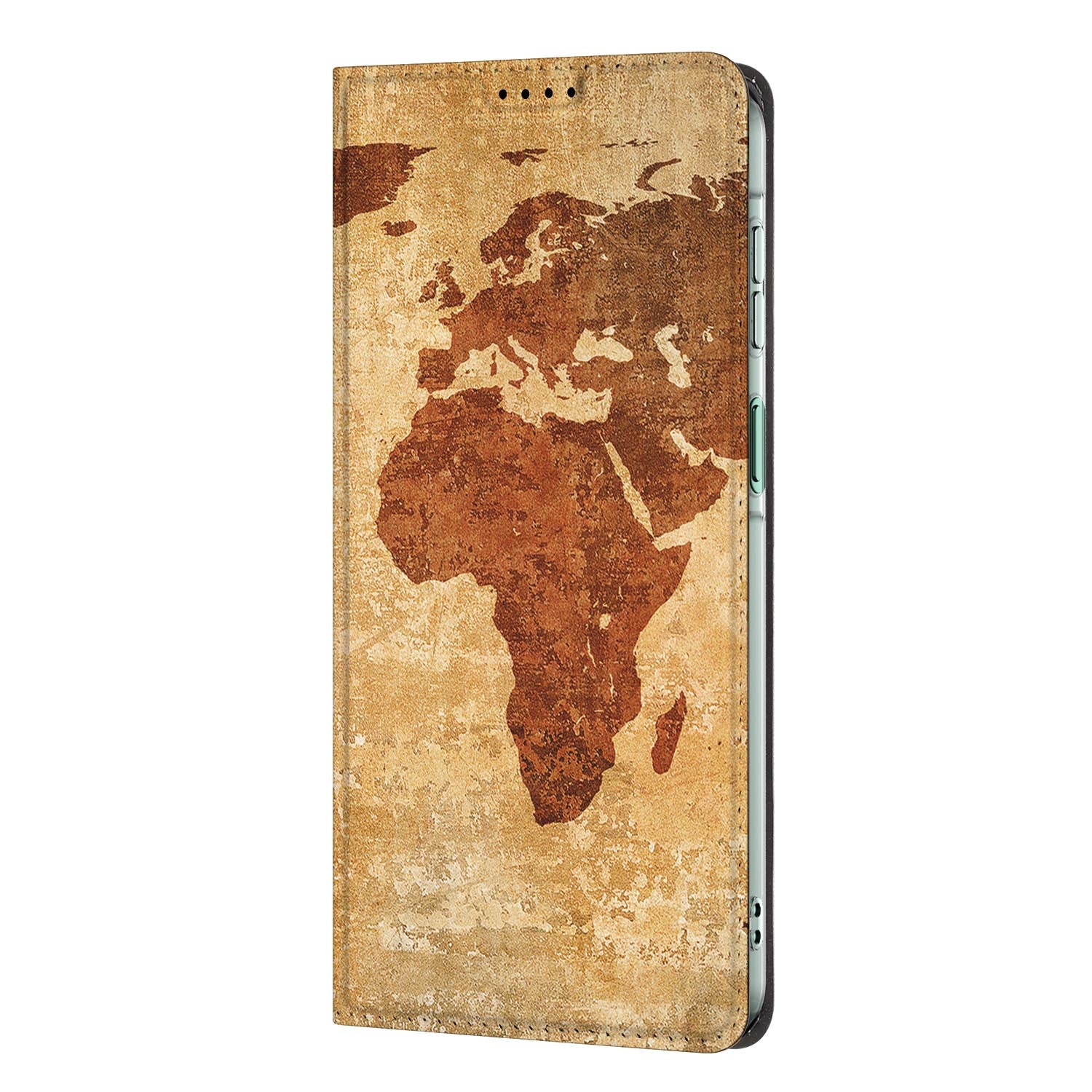 Samsung Galaxy A27 standcase Wereldkaart met uitklapbare standaard