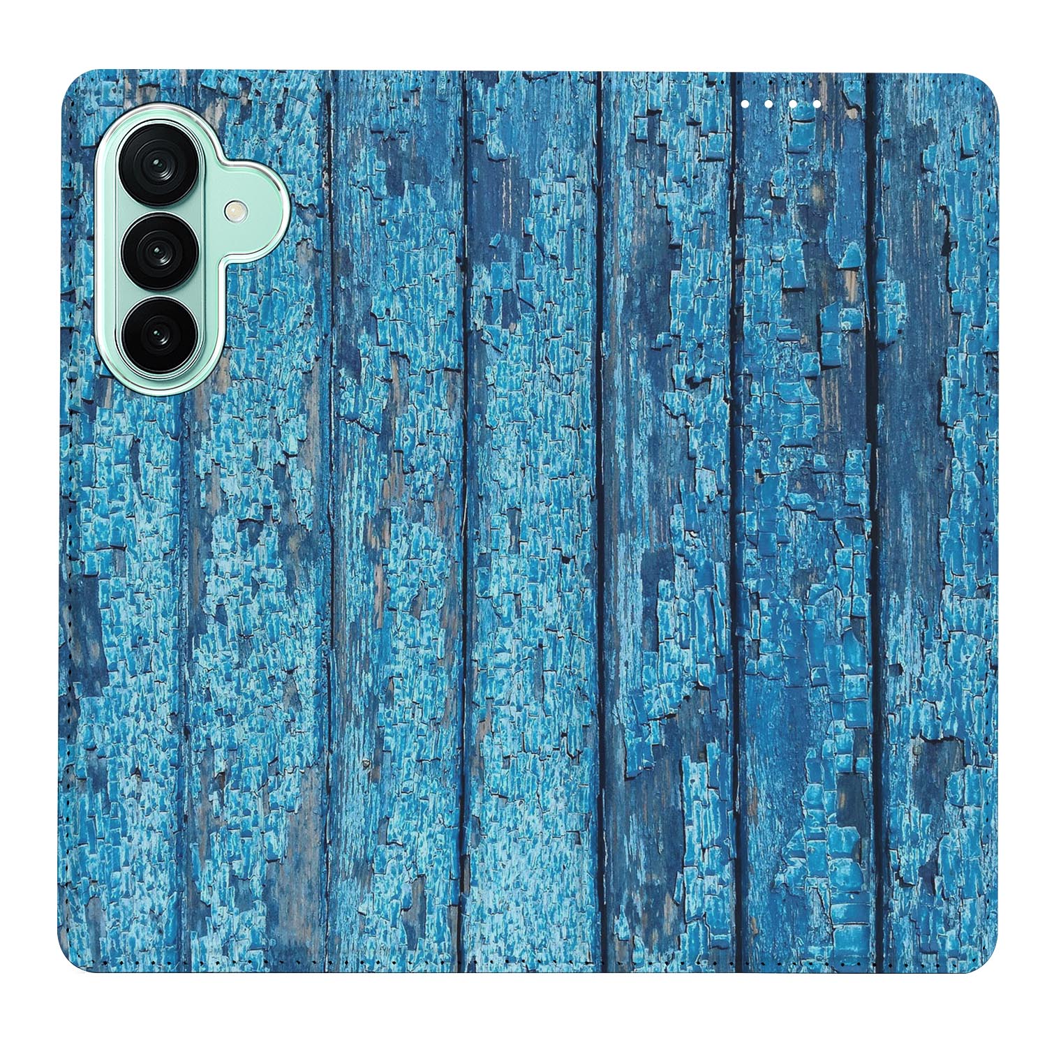 Samsung Galaxy A27 boekhoesje Wood Blue met pasjesvak