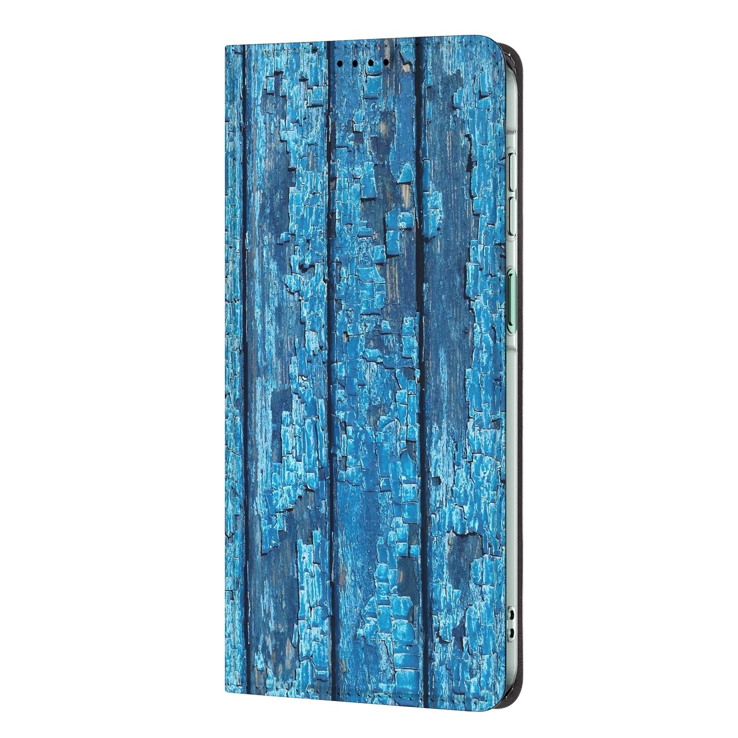 Samsung Galaxy A27 standcase Wood Blue met uitklapbare standaard