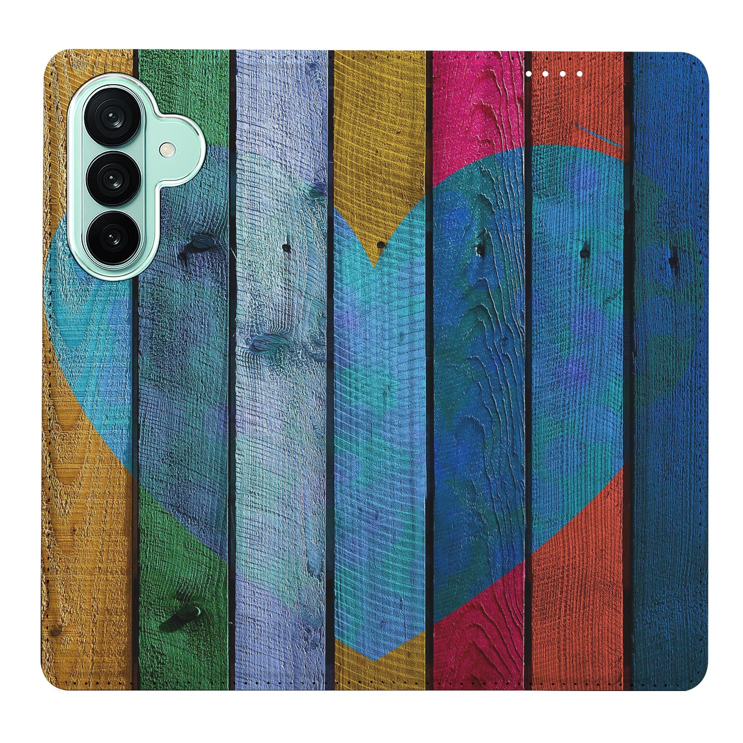 Samsung Galaxy A27 boekhoesje Wood Heart met pasjesvak