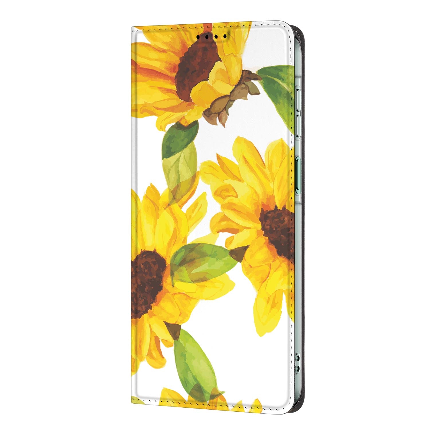 Samsung Galaxy A27 standcase Zonnebloemen met uitklapbare standaard