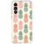 Softcase voor Samsung Galaxy A27 met ananasprint in roze, groen en beige pasteltinten