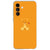 Oranje Samsung Galaxy A27 siliconen hoesje met getekende baby beer