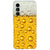 Samsung Galaxy A27 back cover met print van bierglazen en schuimkragen op gele achtergrond