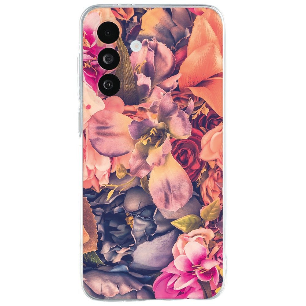 Samsung Galaxy A27 back cover hoesje met roze veldboeket-print