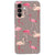 Roze Samsung Galaxy A27 back cover met flamingo's en groene bladeren