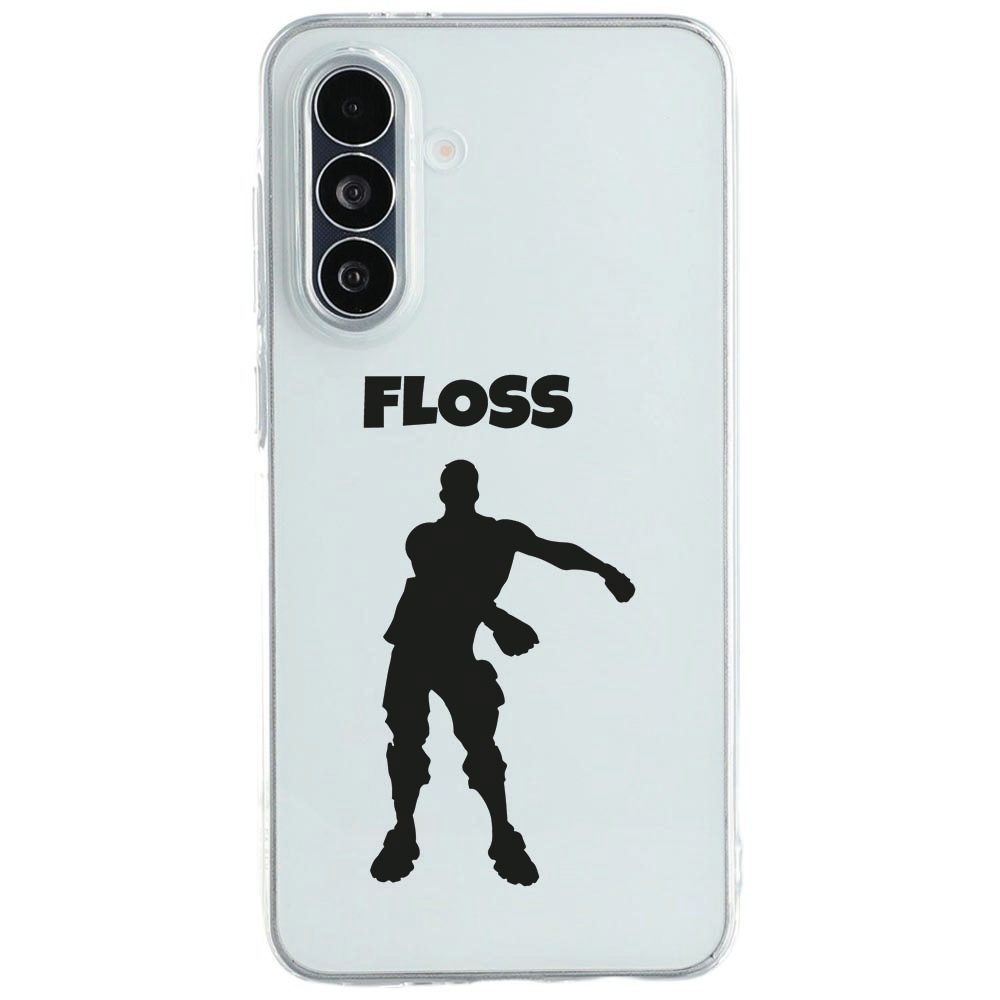 Samsung Galaxy A27 TPU hoesje met zwart-witte floss-dans figuurtjes