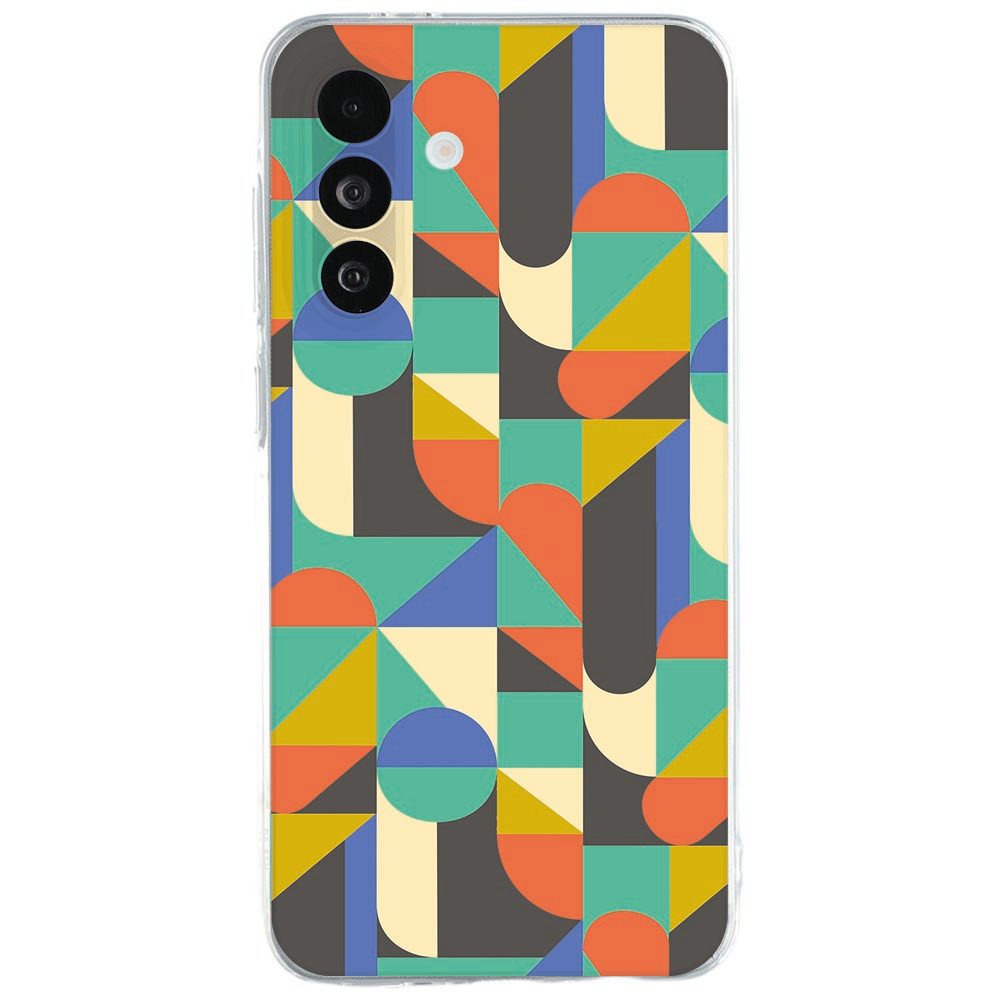 Samsung Galaxy A27 TPU hoesje Funky Retro met kleurrijk golvend retropatroon