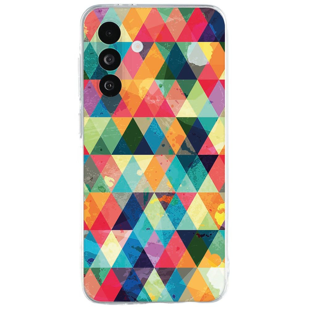 Samsung Galaxy A27 hoesje met meerkleurig geruit blokpatroon