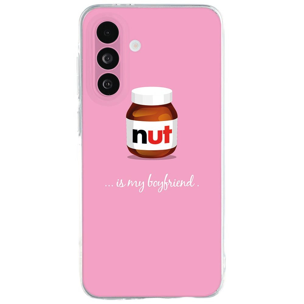 Roze Nut Boyfriend TPU hoesje met speelse illustratie om een Samsung Galaxy A27