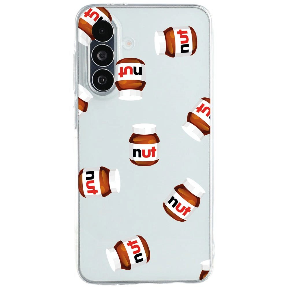 Samsung Galaxy A27 bedrukt hoesje Nut Jar met illustratie van een gevulde notenpot