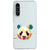 Samsung Galaxy A27 softcase hoesje Panda Color met panda tussen gekleurde vlakken