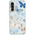 Samsung Galaxy A27 back cover met blauwe vlinder op lichte achtergrond
