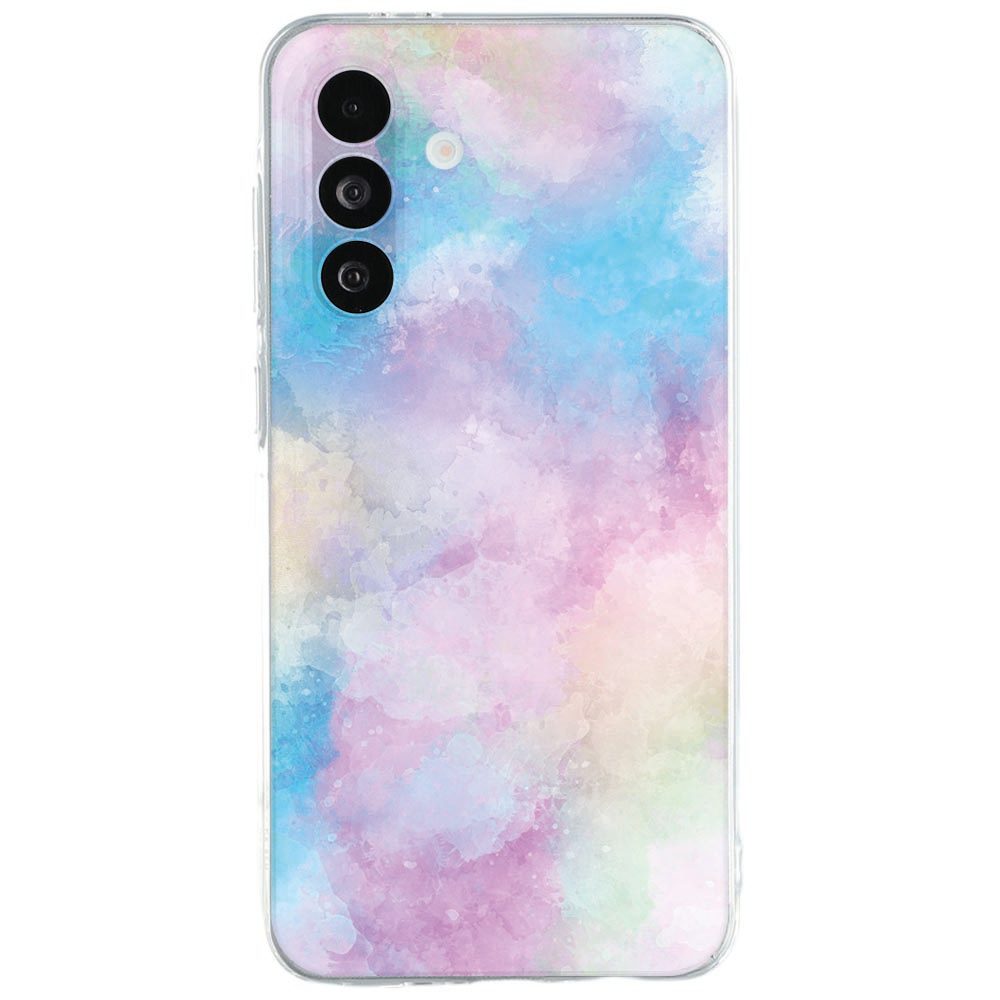 Samsung Galaxy A27 TPU hoesje met roze-blauwe waterverfprint