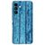Samsung Galaxy A27 bedrukt hoesje met blauwe houtnerfprint Wood Blue op de achterkant