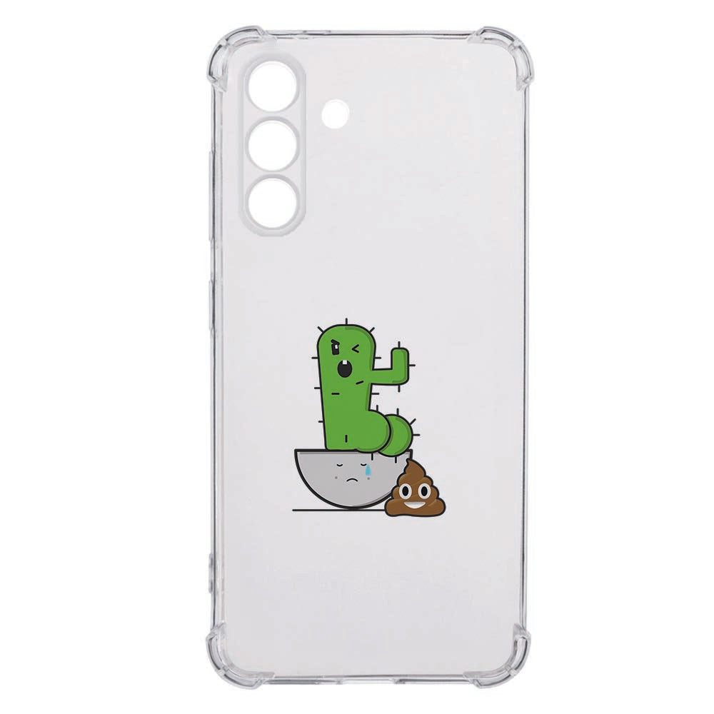 Samsung Galaxy A36 Flexibele Back Cover - Cactus Poo TPU Antishock