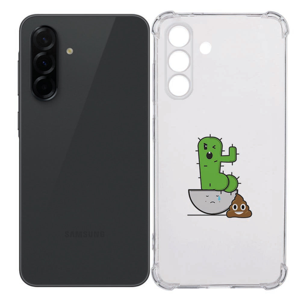 Samsung Galaxy A36 Flexibele Back Cover - Cactus Poo TPU Antishock