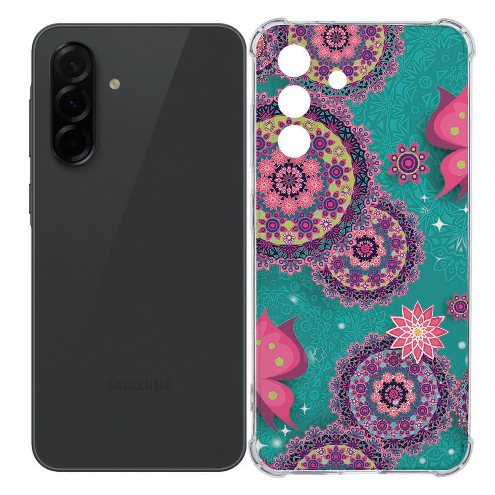 Samsung Galaxy A36 Back Cover - Cirkels en Vlinders TPU Antishock