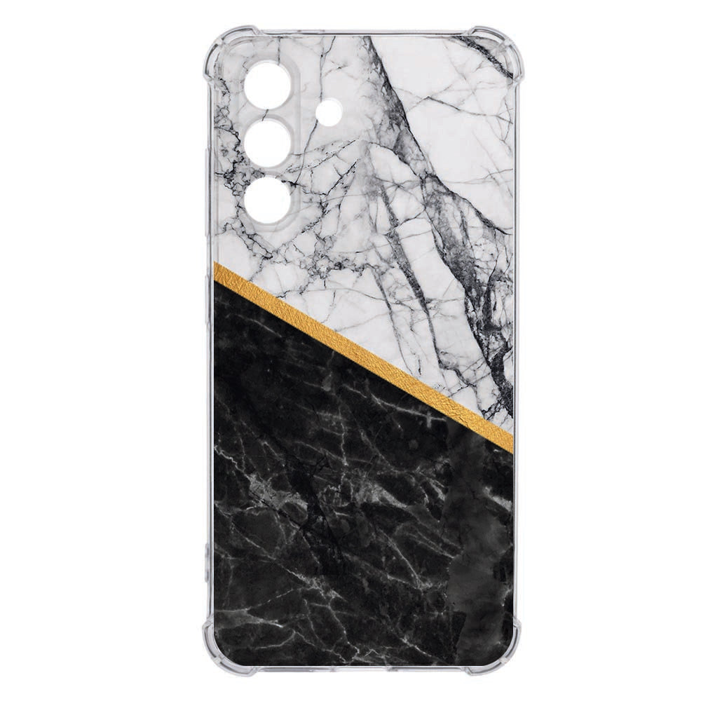Samsung Galaxy A36 Flexibele back cover - Marble White Black TPU Antishock