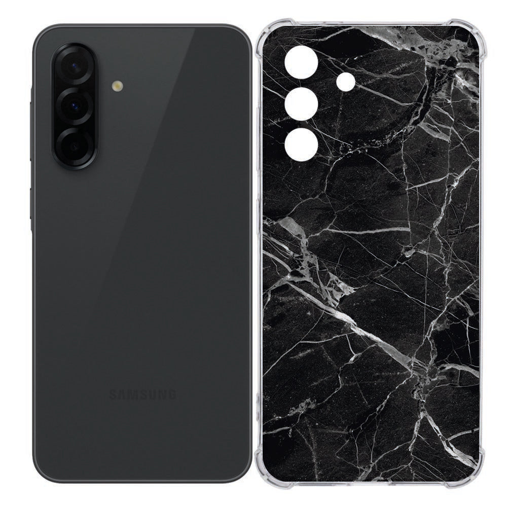 Samsung Galaxy A36 Back Cover - Marmer Zwart TPU Antishock