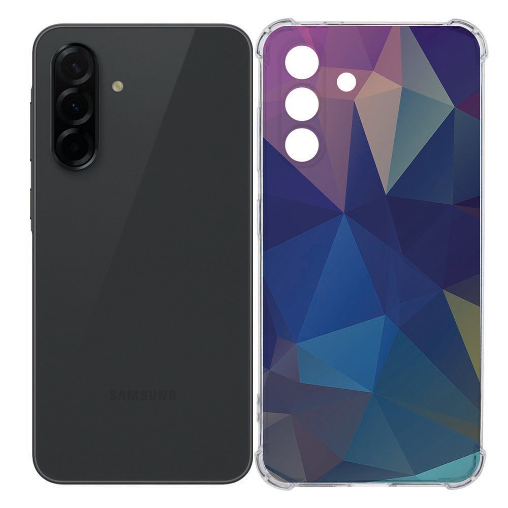 Samsung Galaxy A36 Back Cover - Polygon Dark TPU Schokbestendig
