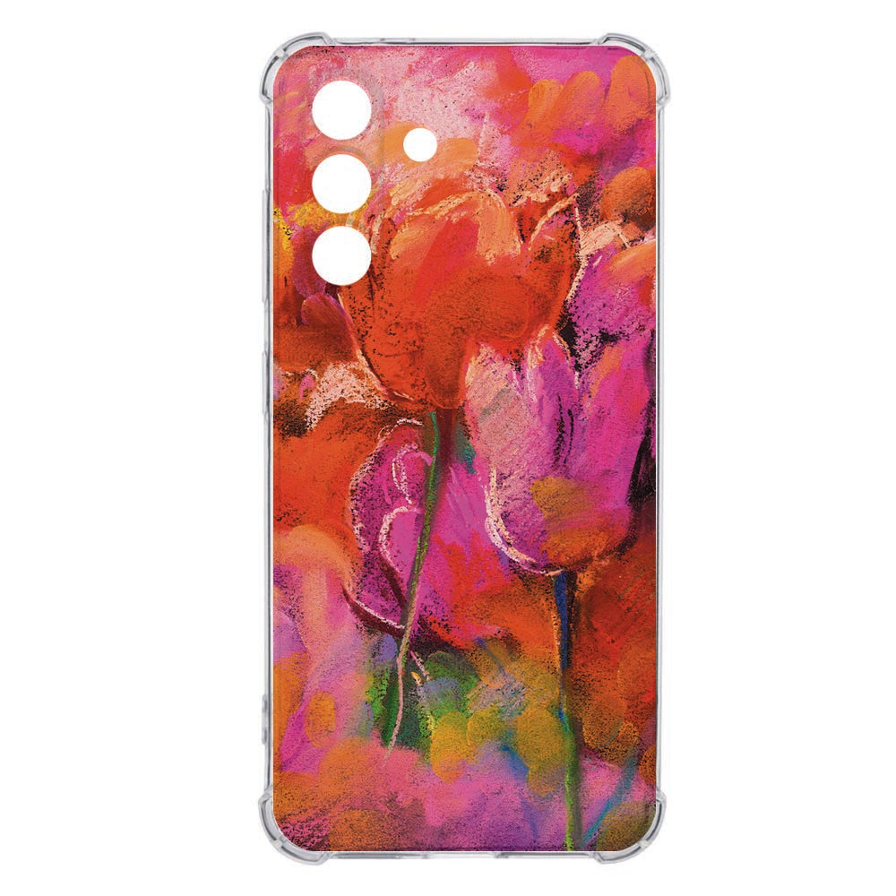 Flexibele back cover Samsung Galaxy A36 - Tulips TPU Schokabsorberend