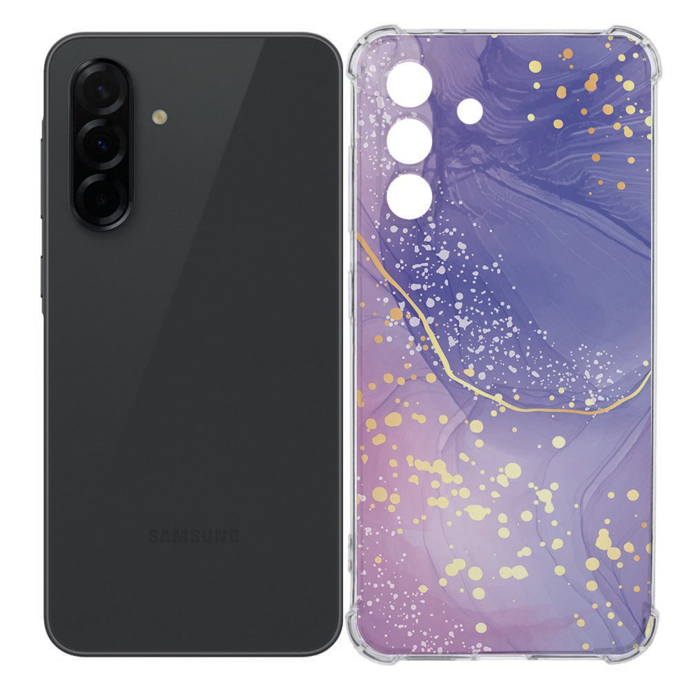 Samsung Galaxy A36 Back Cover - Watercolor Paars TPU Antishock