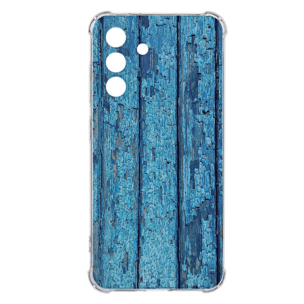 Samsung Galaxy A36 Back Cover - Wood Blue TPU Schokabsorberend