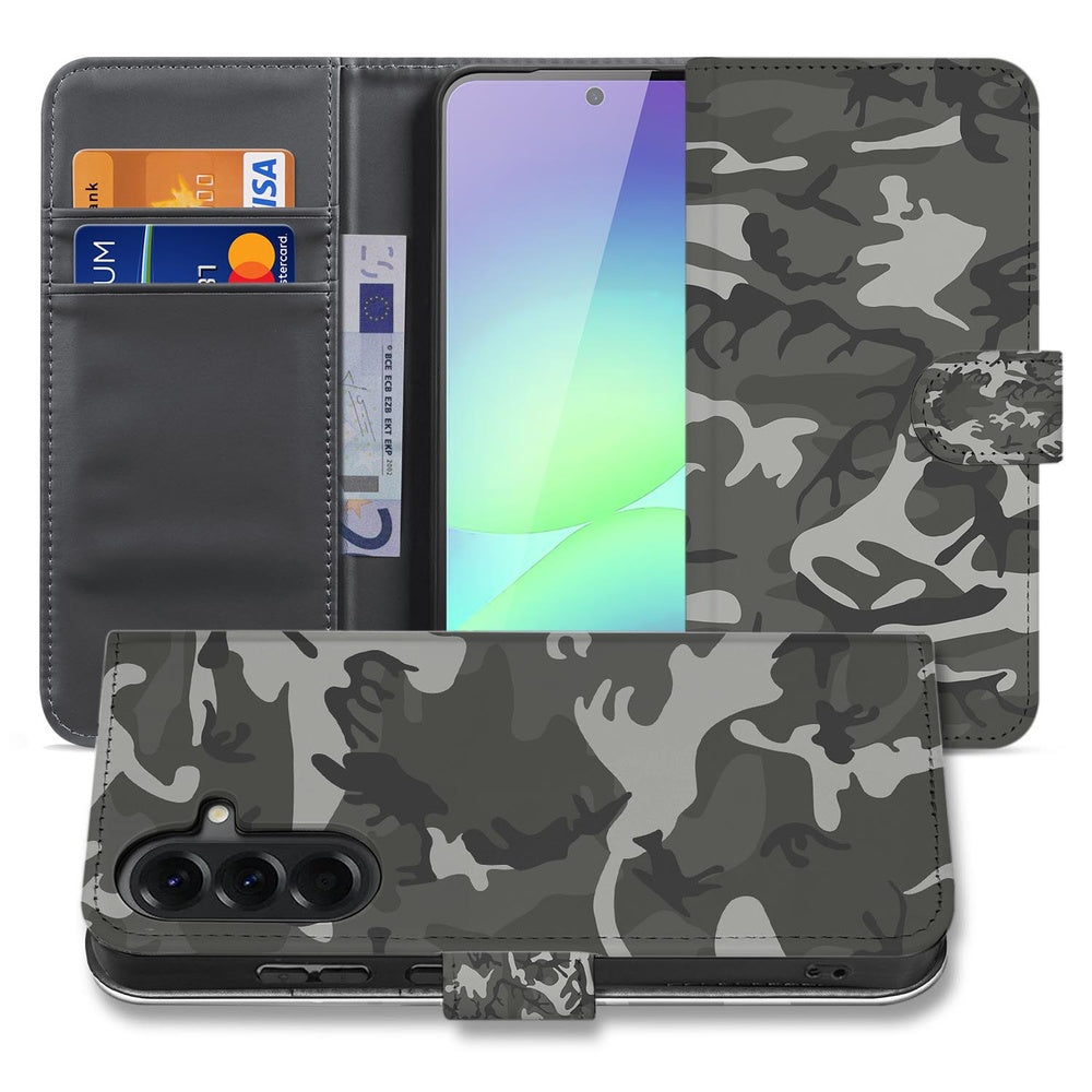 Samsung Galaxy A37 Book Case Hoesje Army Light Camouflage