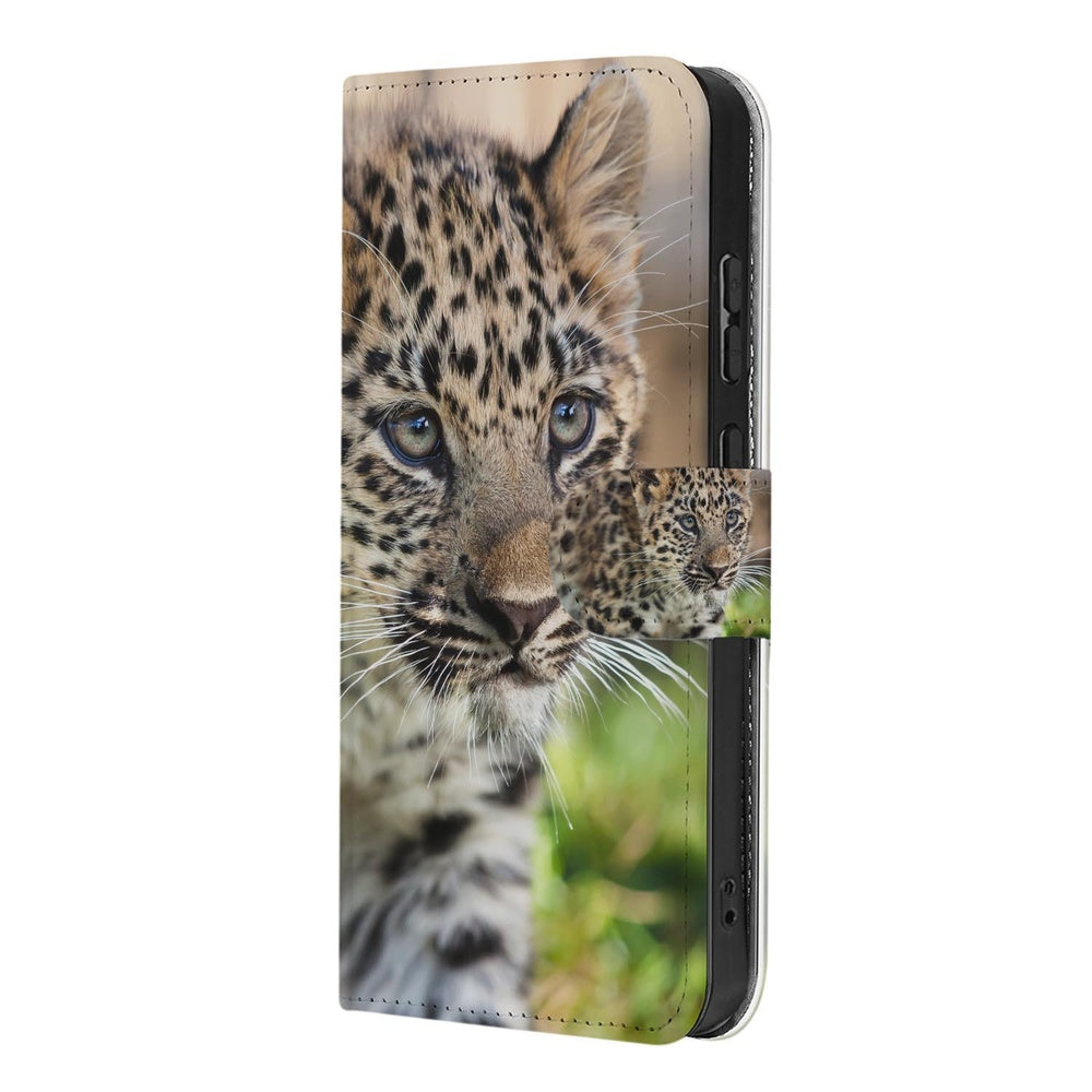 Book Case Samsung Galaxy A37 Hoesje Baby Luipaard