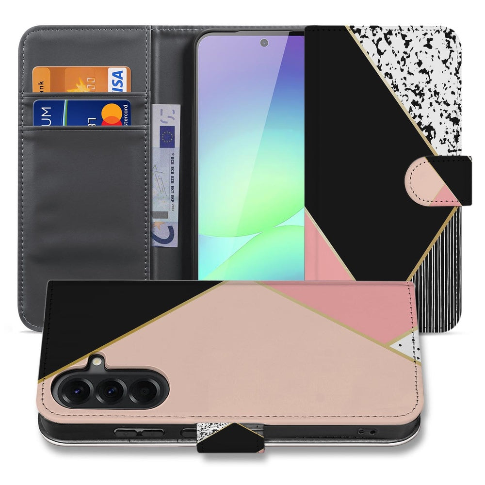 Portemonnee Hoesje Samsung Galaxy A37 Abstracte