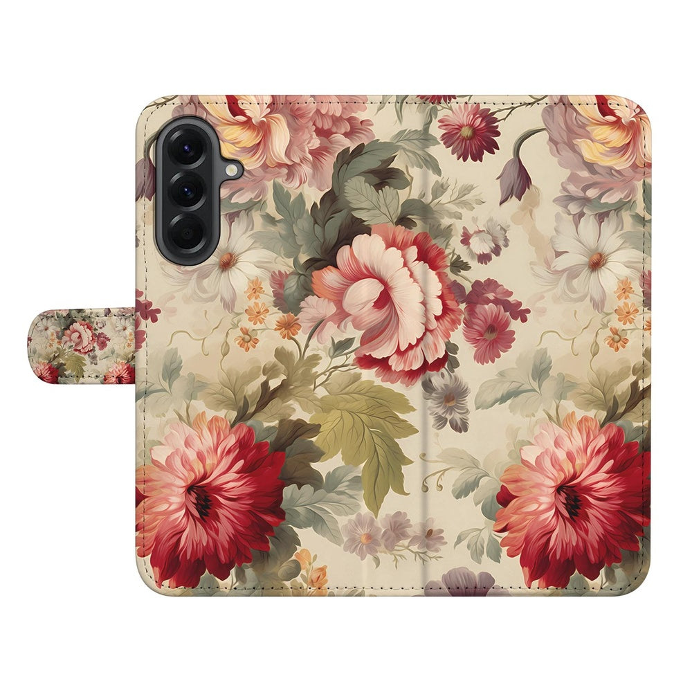 Portemonnee Hoesje Samsung Galaxy A37 Bloemenprint