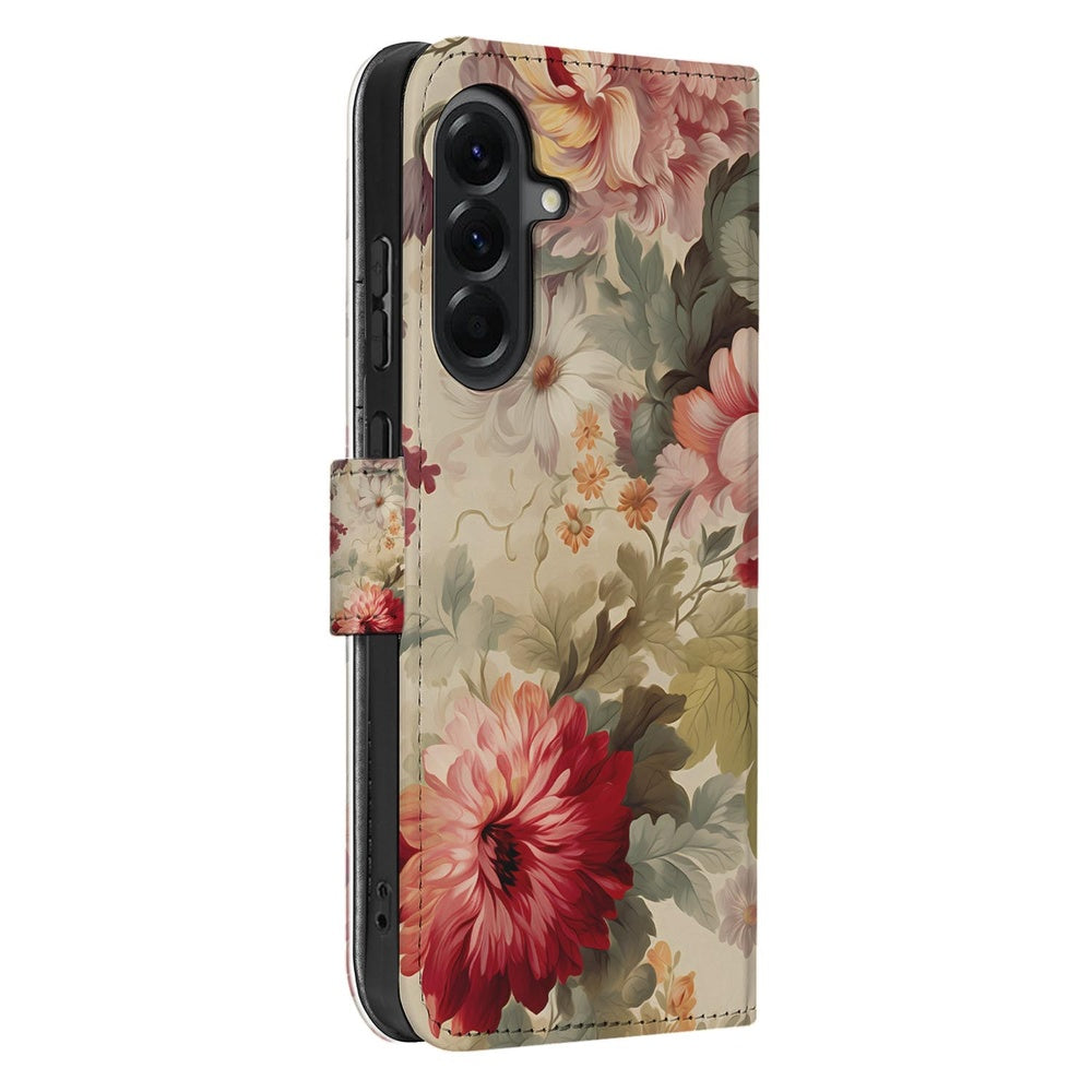 Portemonnee Hoesje Samsung Galaxy A37 Bloemenprint