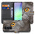 Samsung Galaxy A37 Bookcase Hoesje Britse Korthaar met Pasjeshouder Vooraanzicht Binnenkant.