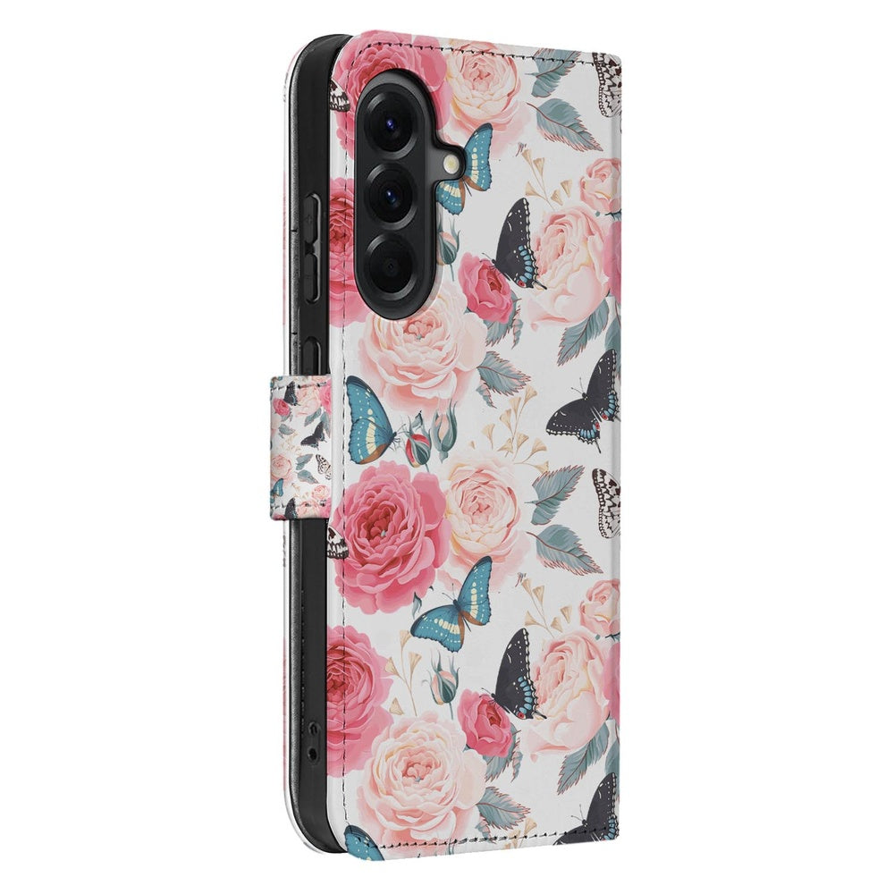 Samsung Galaxy A37 Book Case Hoesje Roze Butterfly