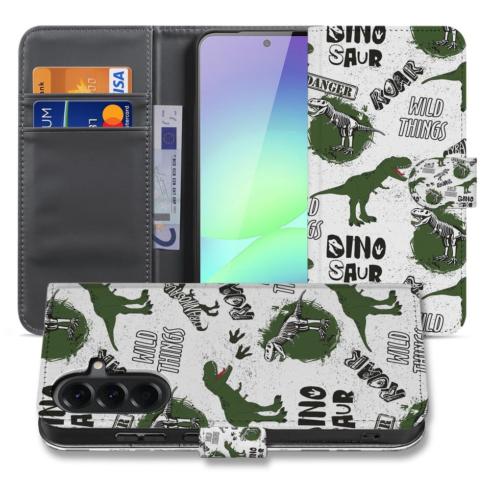 Samsung Galaxy A37 Book Case Dino Print