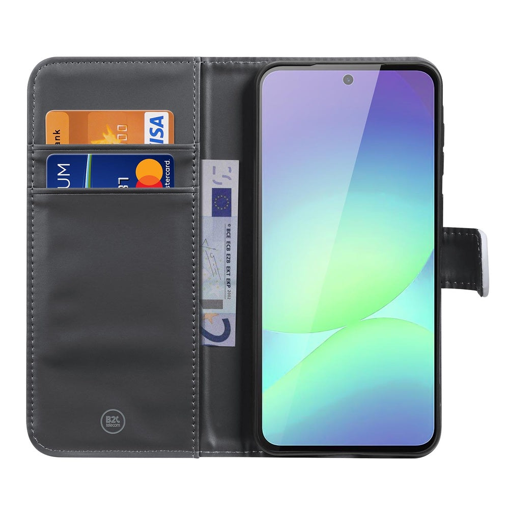 Book Case Samsung Galaxy A37 Paars Wit Bloemen