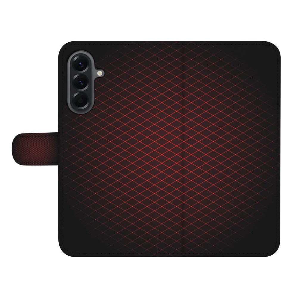 Samsung Galaxy A37 Hoesje Book Case Hoesje Geruit Rood