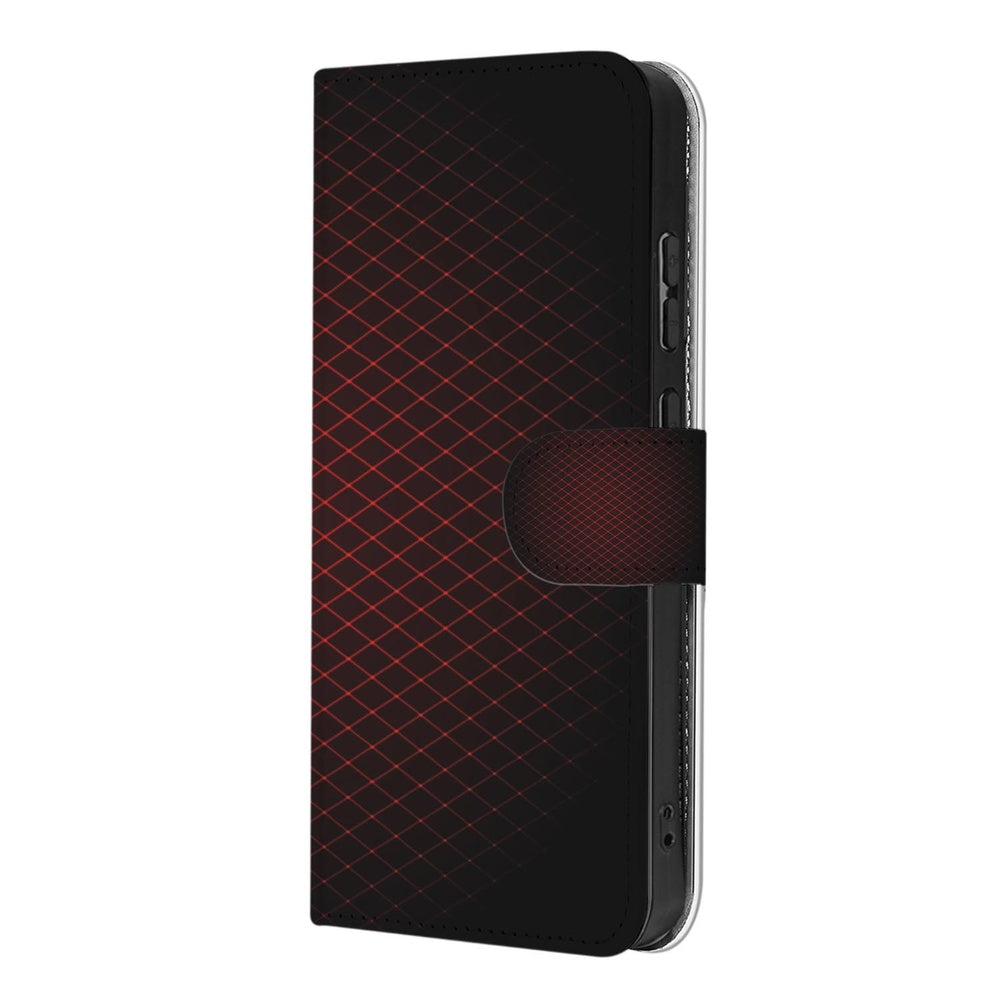 Samsung Galaxy A37 Hoesje Book Case Hoesje Geruit Rood