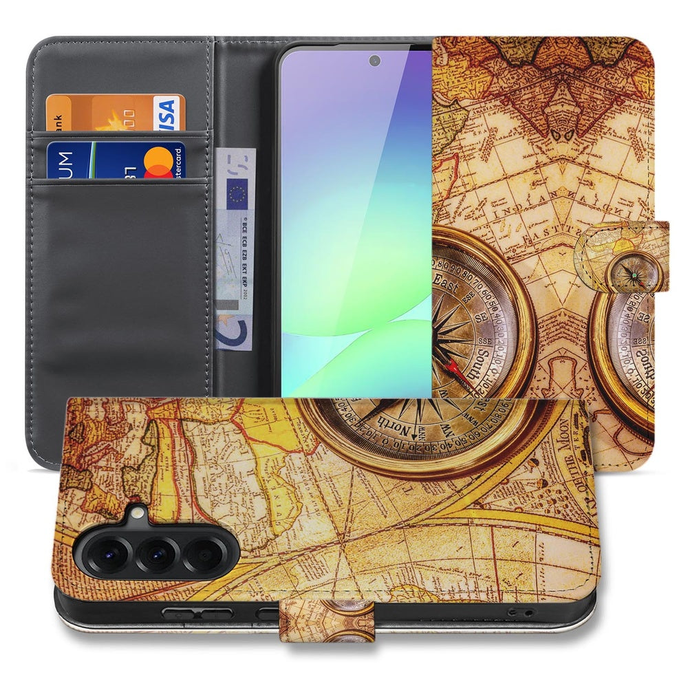 Samsung Galaxy A37 Book Case Hoesje Kompas