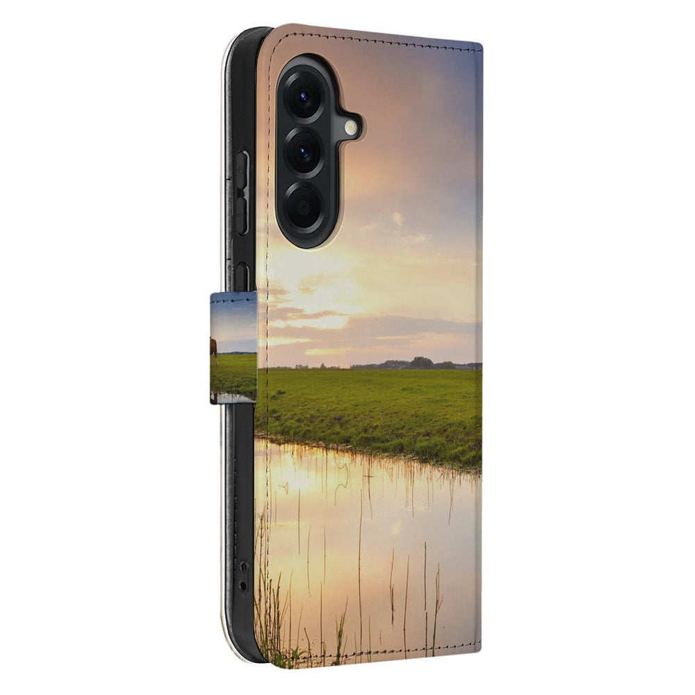 Samsung Galaxy A37 Telefoonhoesje Koeienprint Zwart Wit